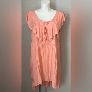 Plus size 26 Torrid peach hi-low dress